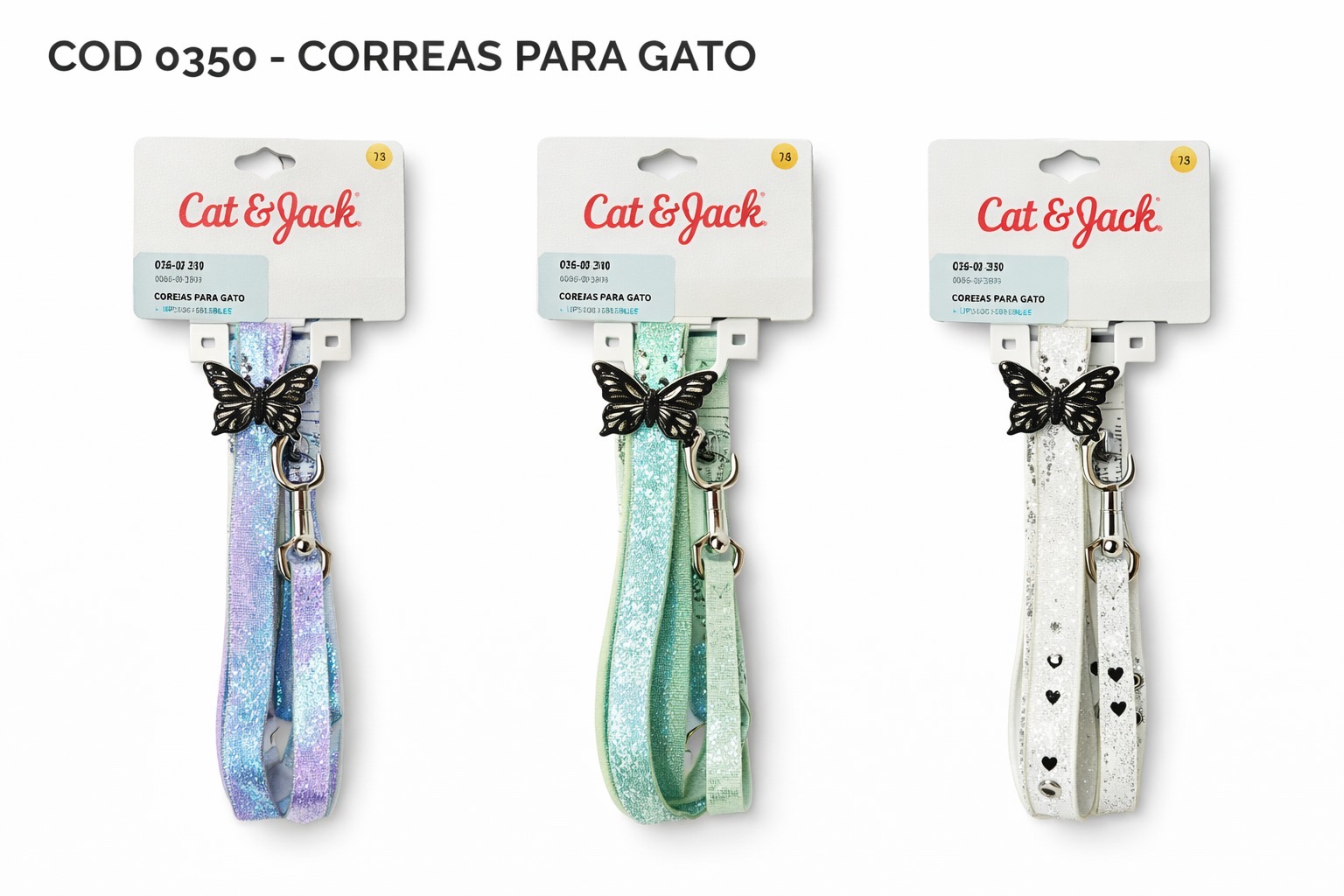 COD 0350 - CORREAS PARA GATO PACK 3