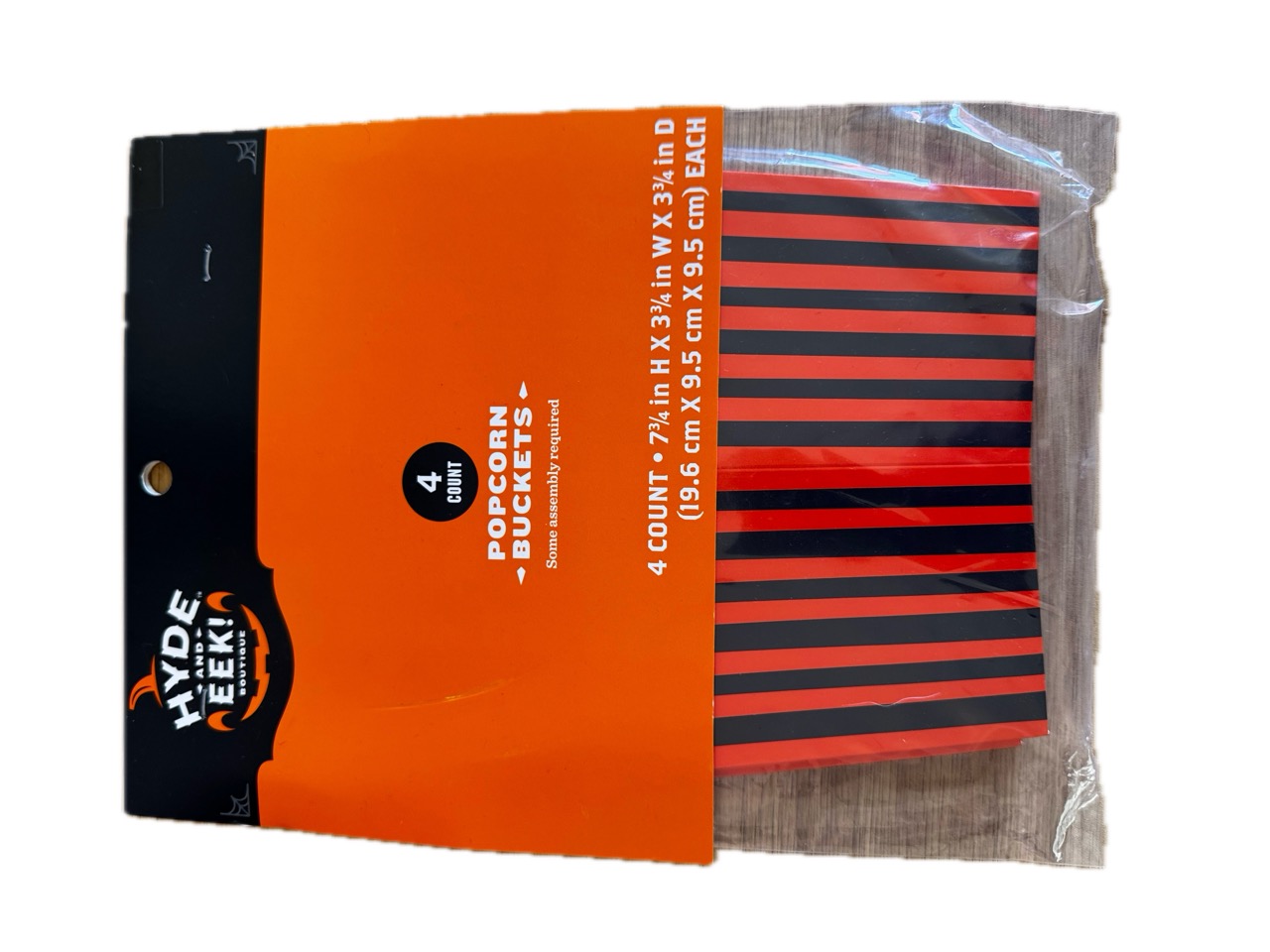 COD 0435 - PAQUETES DE 4 BOLSAS PARA PALOMITAS HALLOWEEN