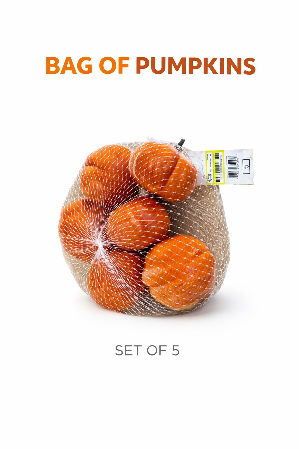 COD 0436 - PAQUETE DE CALABAZAS ARTIFICIALES PEQUENAS HALLOWEEN