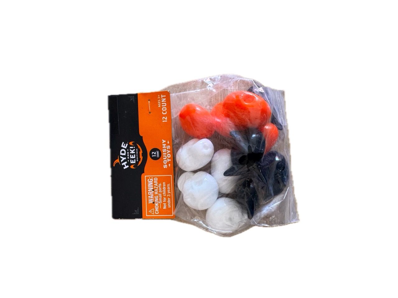 COD 0437 - PAQUETE DE 12 JUGUETES DE GOMA HALLOWEEN