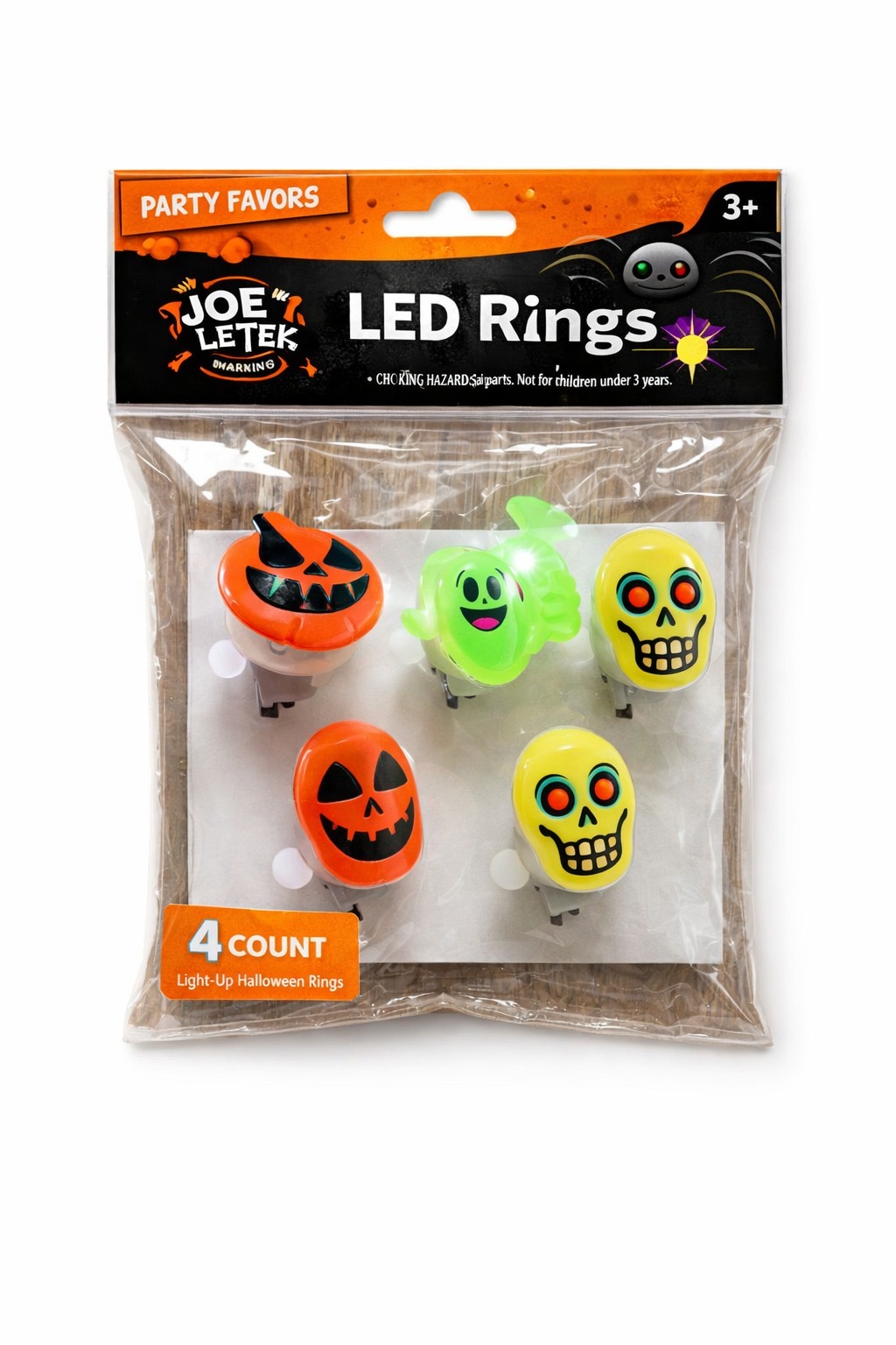 COD 0443 - PACK DE 6 ANILLOS HALLOWEEN