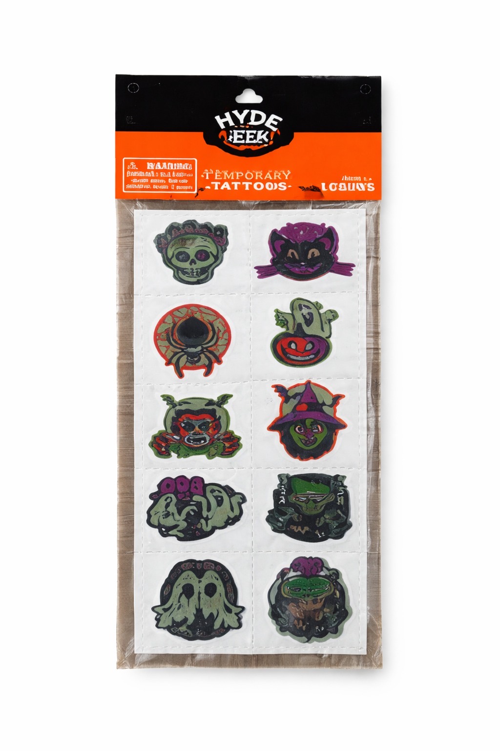 COD 0446 - PAQUETE DE 48 TATUAJES TEMPORALES HALLOWEEN