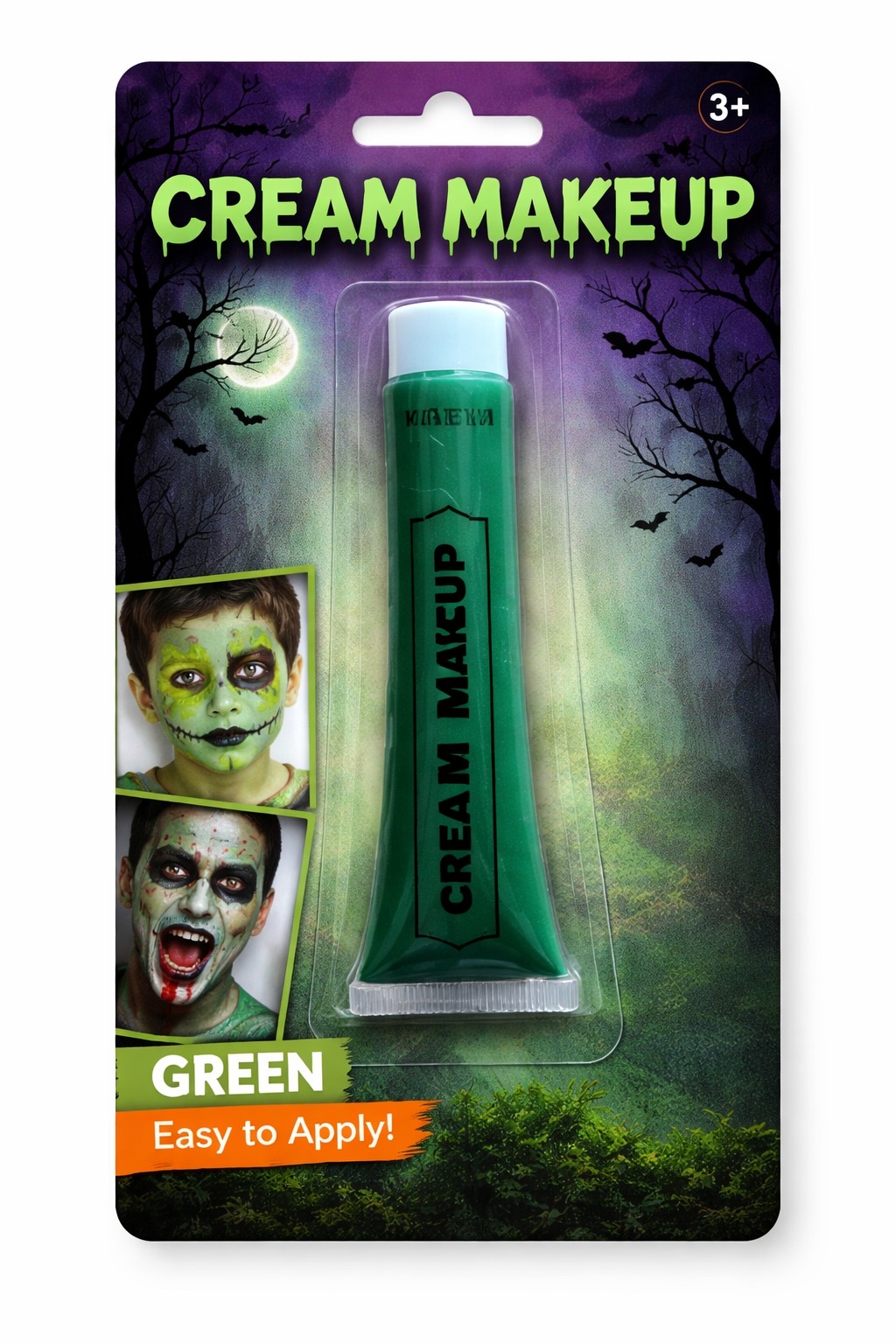COD 0458 - CREMA DE MAQUILLAJE VERDE HALLOWEEN
