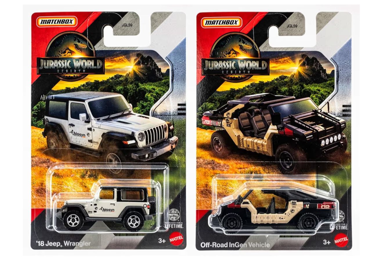 COD 0521- MATHCBOX AUTOS JURASSIC PARK 2 PACK
