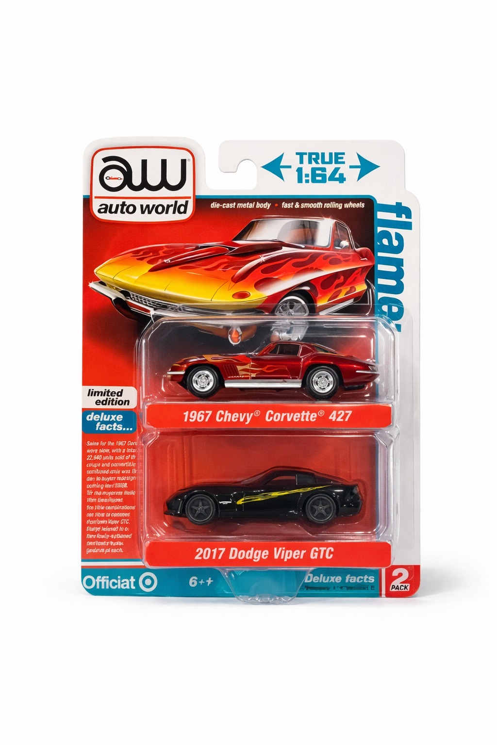 COD 0527- SET THE 2 AUTOS AUTO WORLD FLAMES