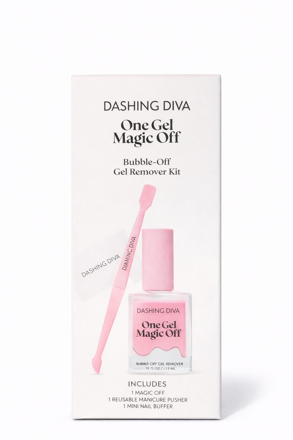 COD 0558- REMOVEDOR DE ESMALTE DASH &amp; DIVA + 3 PACK DE LIMAS PARA UNAS