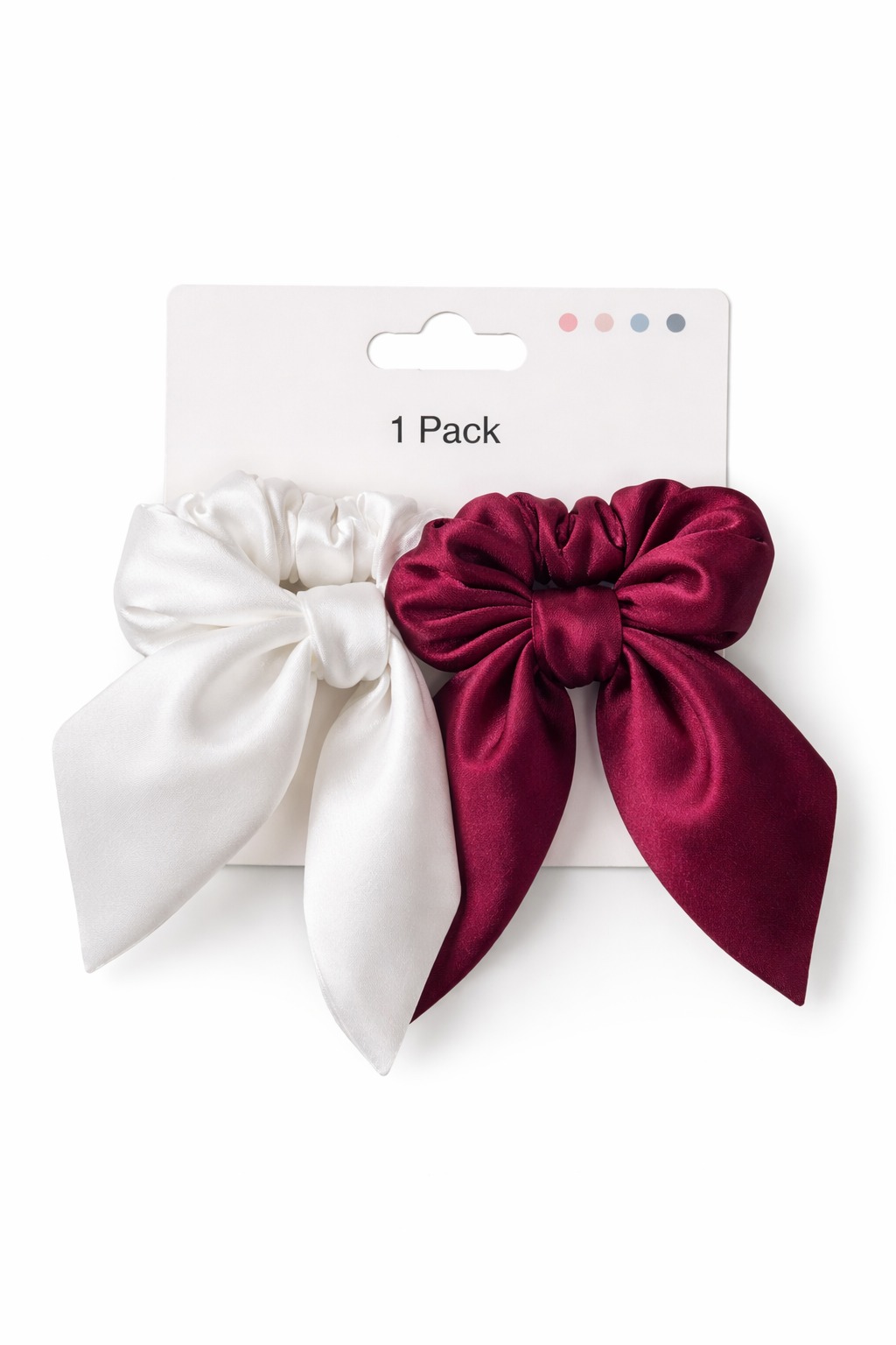 COD 0588- LAZOS DE TELA 2 PACK VINO Y BLANCO