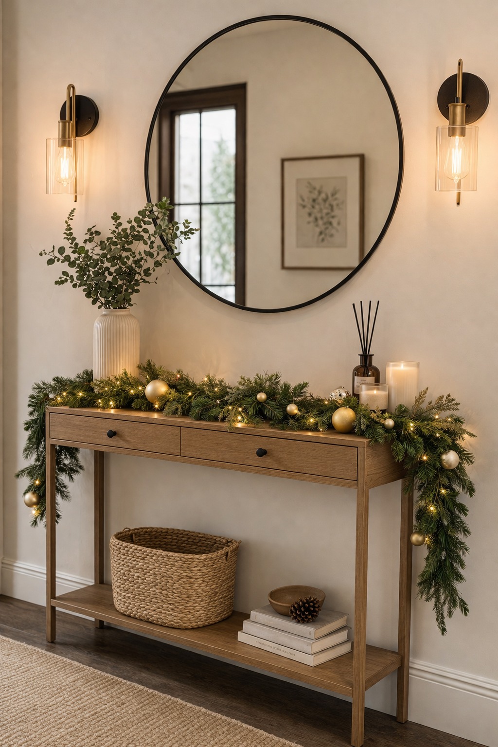 COD 0595- GUIRNALDA CON BOLAS DORADAS