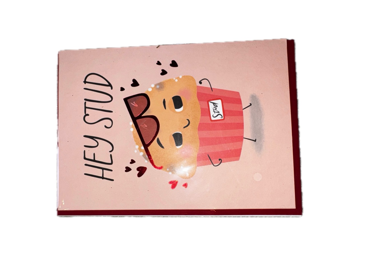 COD 0688- TARJETA SAN VALENTIN HEY STUD MINTED