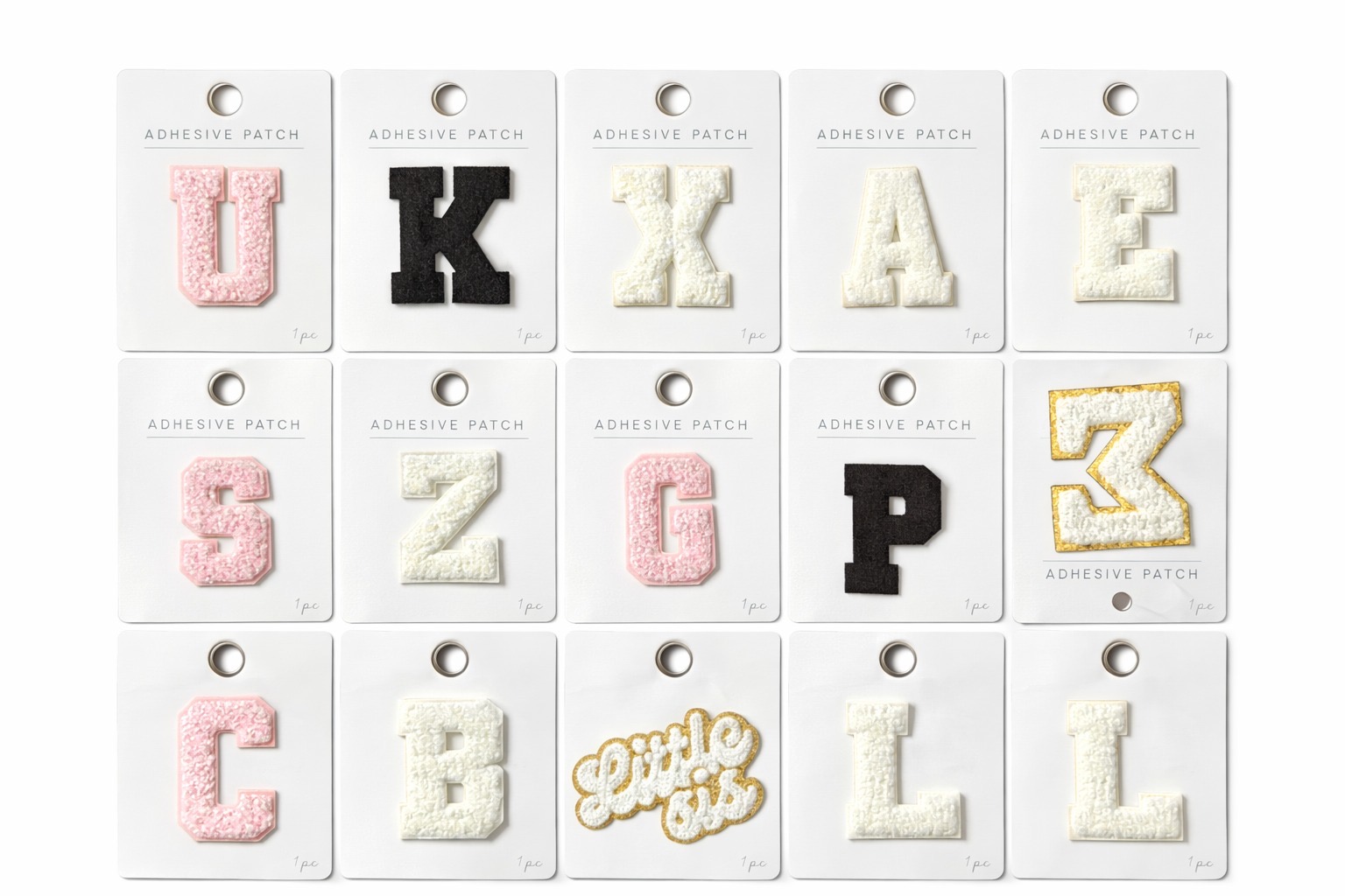 COD 0728- PARCHES ADHESIVOS LETRAS