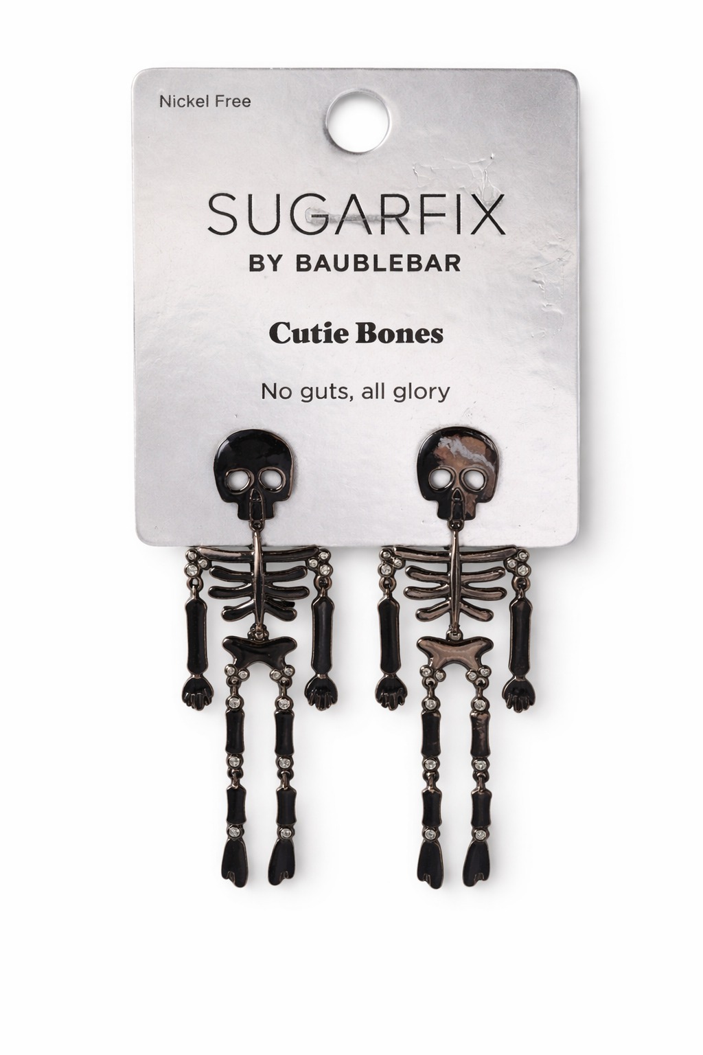 COD 0729- ARETES HALLOWEEN LARGOS ESQUELETOS