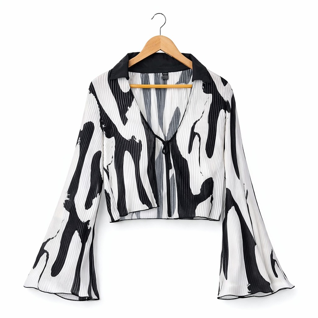 COD 0481 - BLUSA BLANCO Y NEGRO